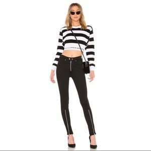Rag & Bone Striped Cropped Sweater